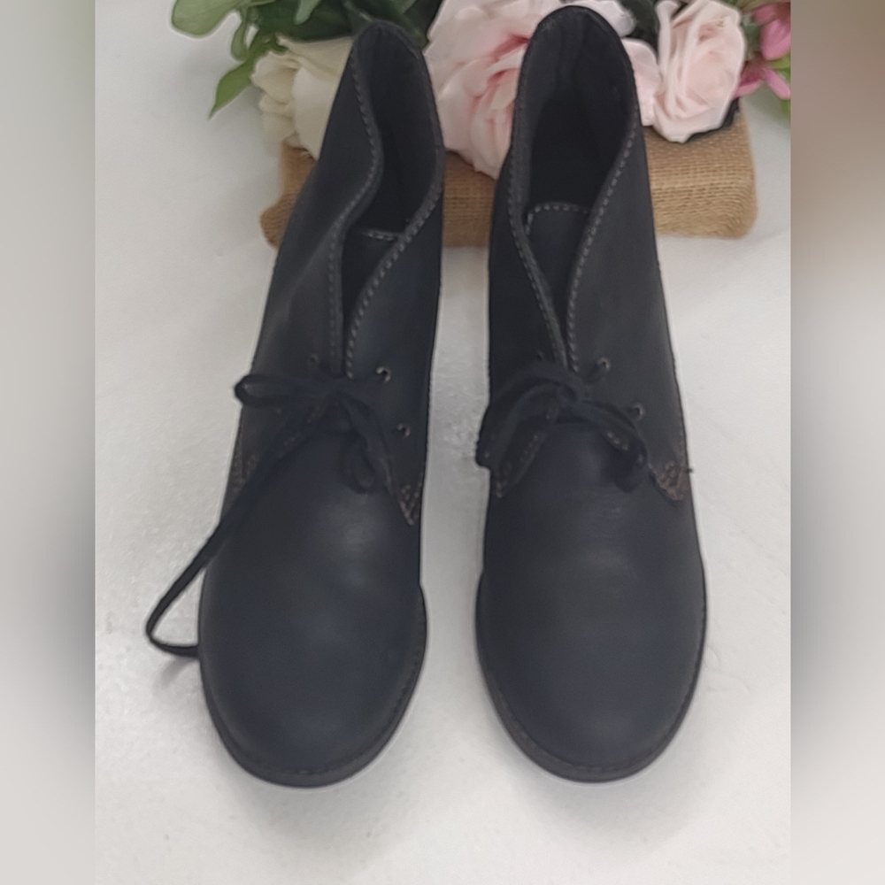 Clarks Black Heeled Ankle Boots